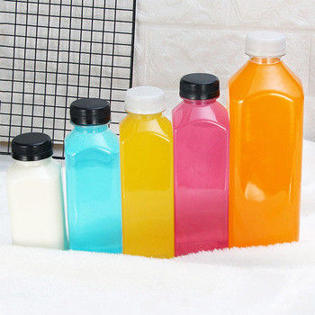 HDPE 250ml Beverage Small Plastic Drink Bottles 12oz Transparent Pet Bottles