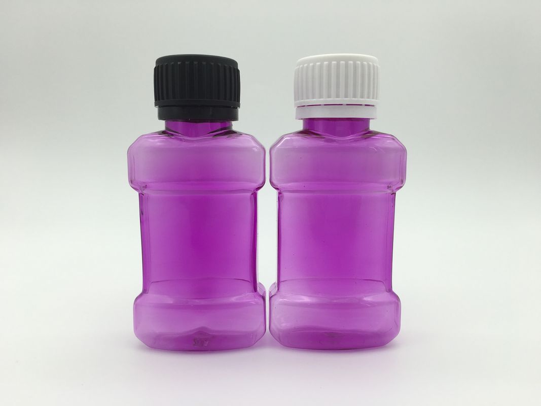 150ml 250ml Purple Squeeze Mouthwash Bottle Screen Printing